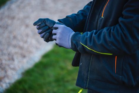 Herr Wicharz bei der Arbeit